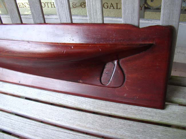 A charming 1930's mahogany Half Hull model of a yacht — image 3